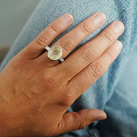 CLARA White Gold Yellow Sapphire & Diamond Ring