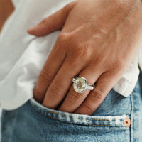 CLARA White Gold Yellow Sapphire & Diamond Ring