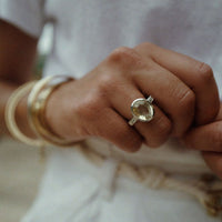 CLARA White Gold Yellow Sapphire & Diamond Ring