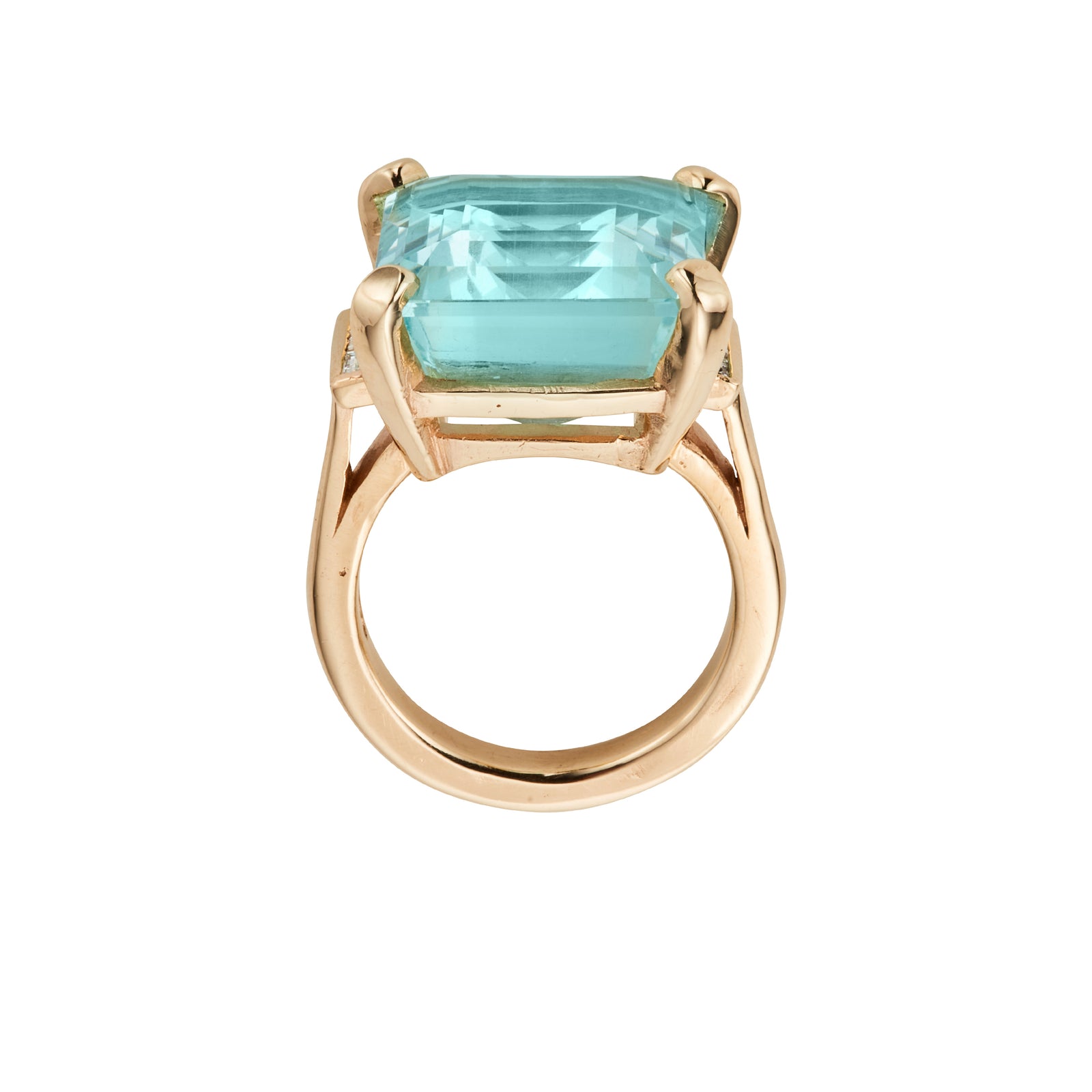 CORDELIA Gold Aquamarine & Diamond Ring