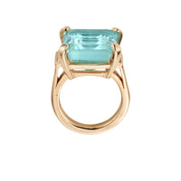 CORDELIA Gold Aquamarine & Diamond Ring