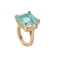 CORDELIA Gold Aquamarine & Diamond Ring