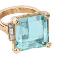 CORDELIA Gold Aquamarine & Diamond Ring