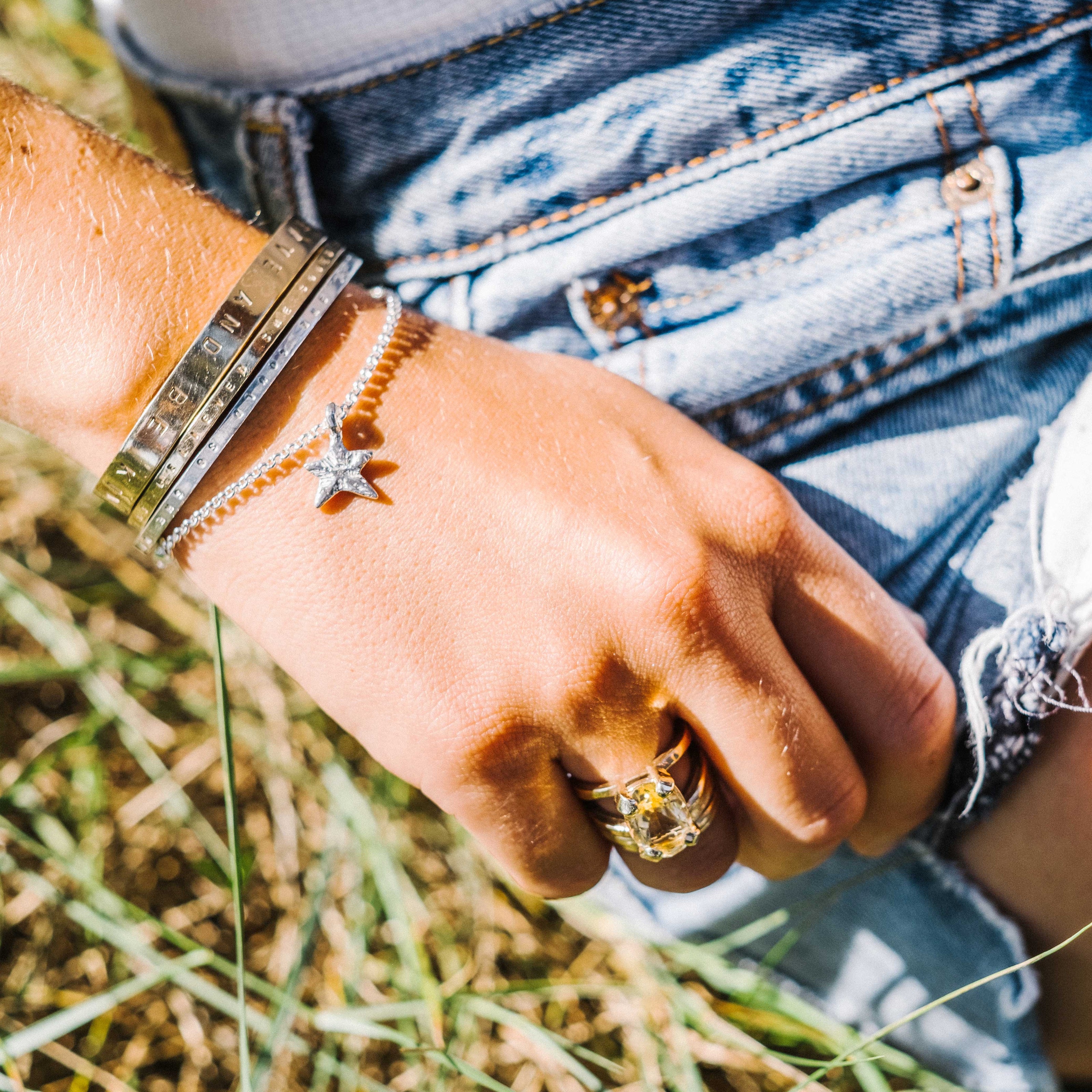 Silver Mini Star Chain Bracelet