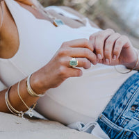 ALINA Gold Emerald & Diamond Ring