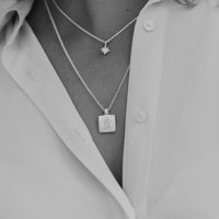 Silver & Gold Medium Aquarius Horoscope Necklace