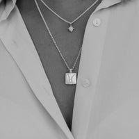 Silver & Gold Medium Gemini Horoscope Necklace