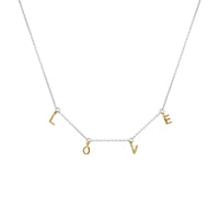 Silver & Gold Fixed Alphabet Necklace