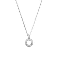 Silver Medium Open Circle Necklace
