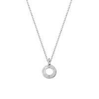 Silver Medium Open Circle Necklace