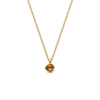 Gold Citrine Baby Treasure Necklace