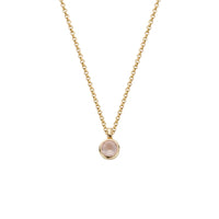 Gold Rose Quartz Baby Treasure Necklace