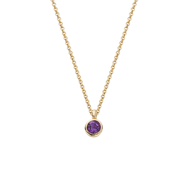 Gold Amethyst Baby Treasure Necklace