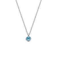 Silver Blue Topaz Baby Treasure Necklace