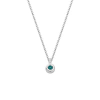 Silver Blue Topaz Baby Treasure Necklace