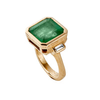DESIREE Gold Emerald & Diamond Ring