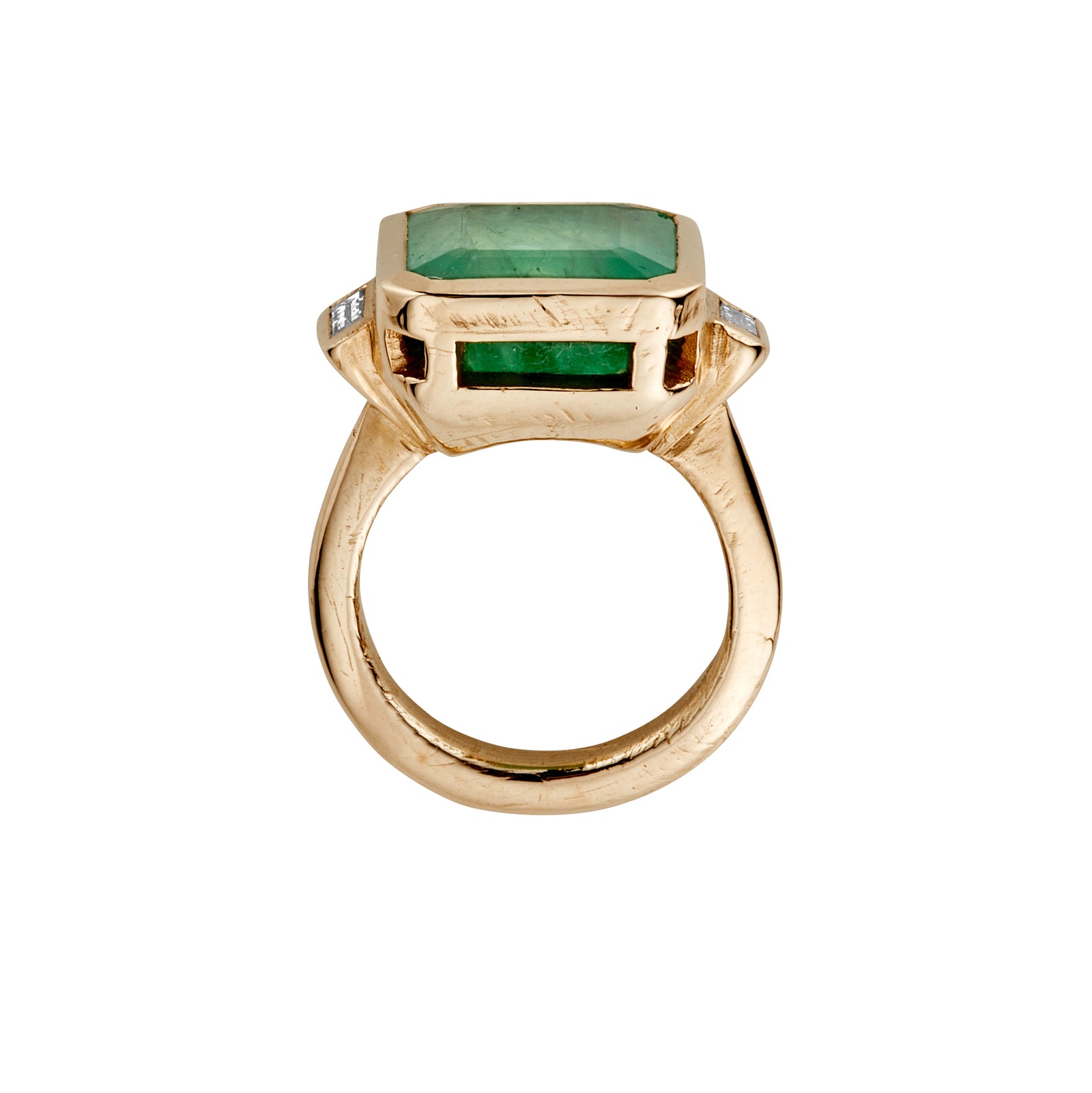 DESIREE Gold Emerald & Diamond Ring