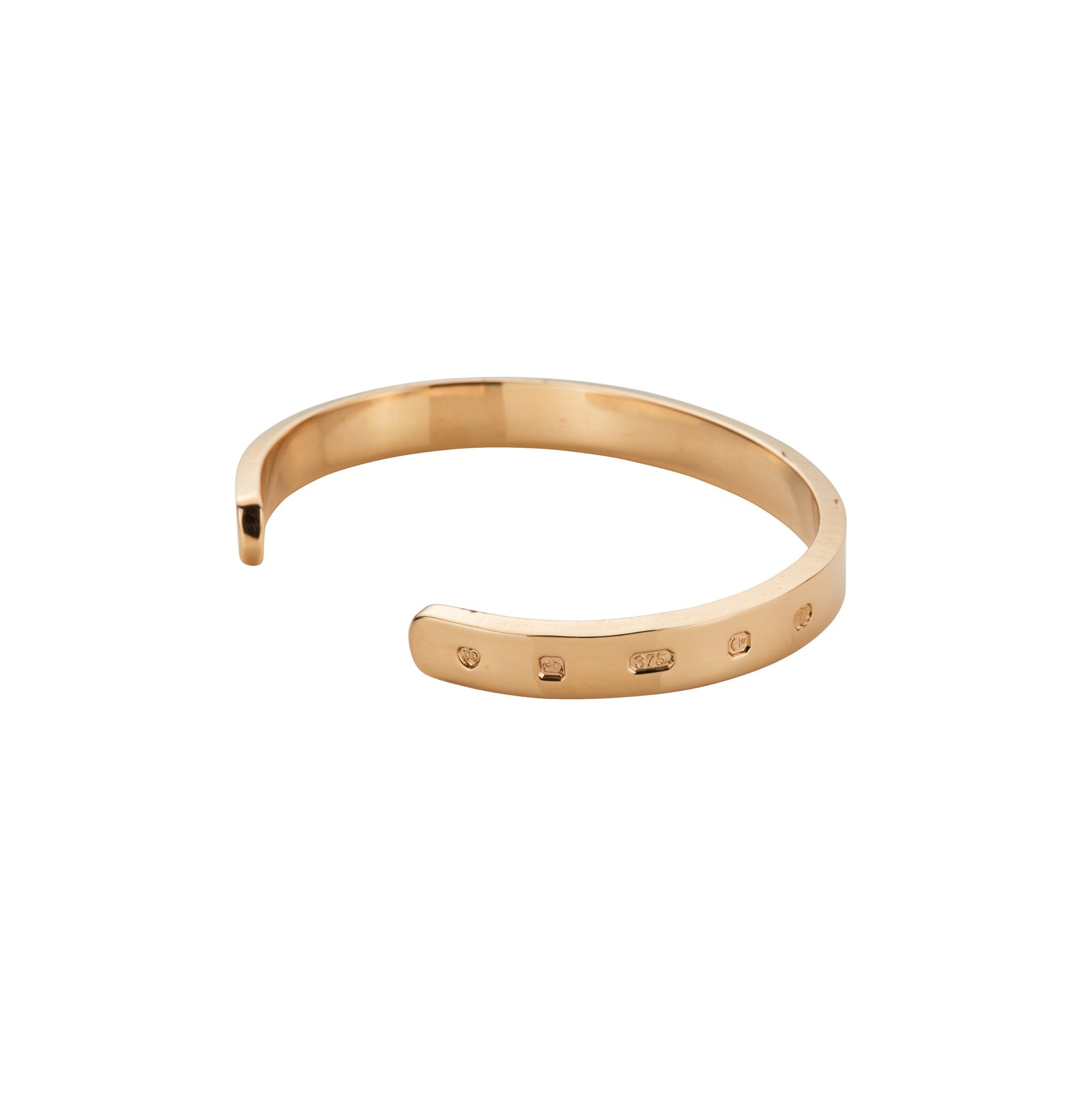 Gold Feature Hallmark Bangle