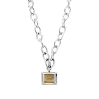 Silver Maxi Citrine Sylt Chain Necklace