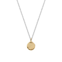 Silver & Gold Medium Disc Necklace