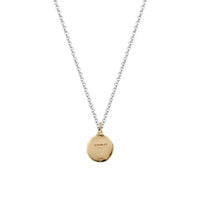 Silver & Gold Medium Disc Necklace