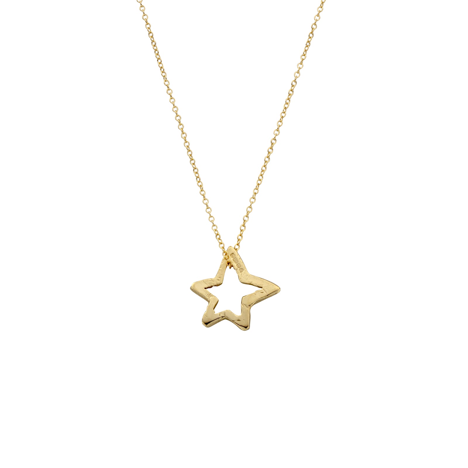 Gold Open Star Necklace