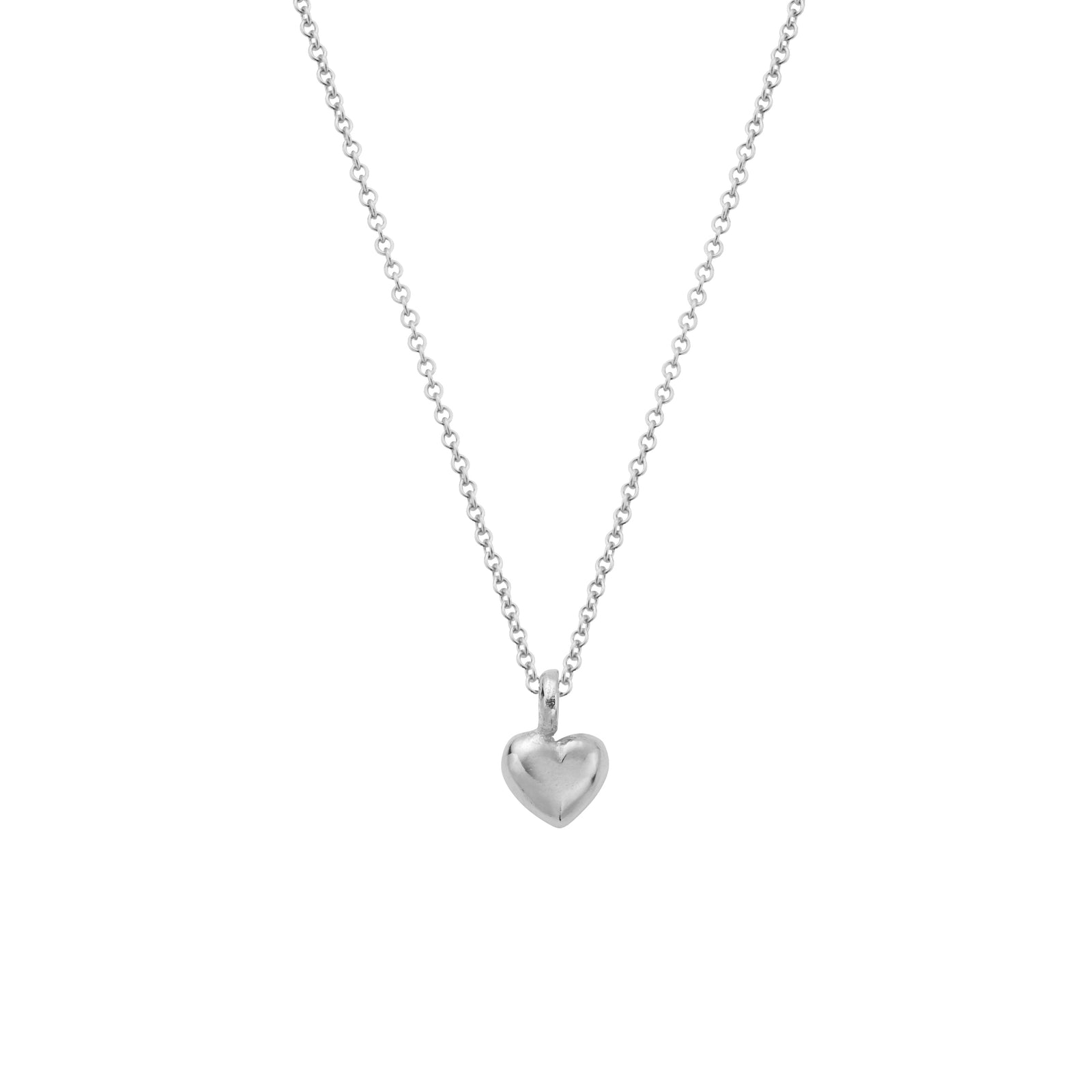 Silver Think of Me Heart Necklaces