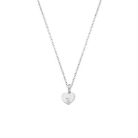 Silver Think of Me Heart Necklaces