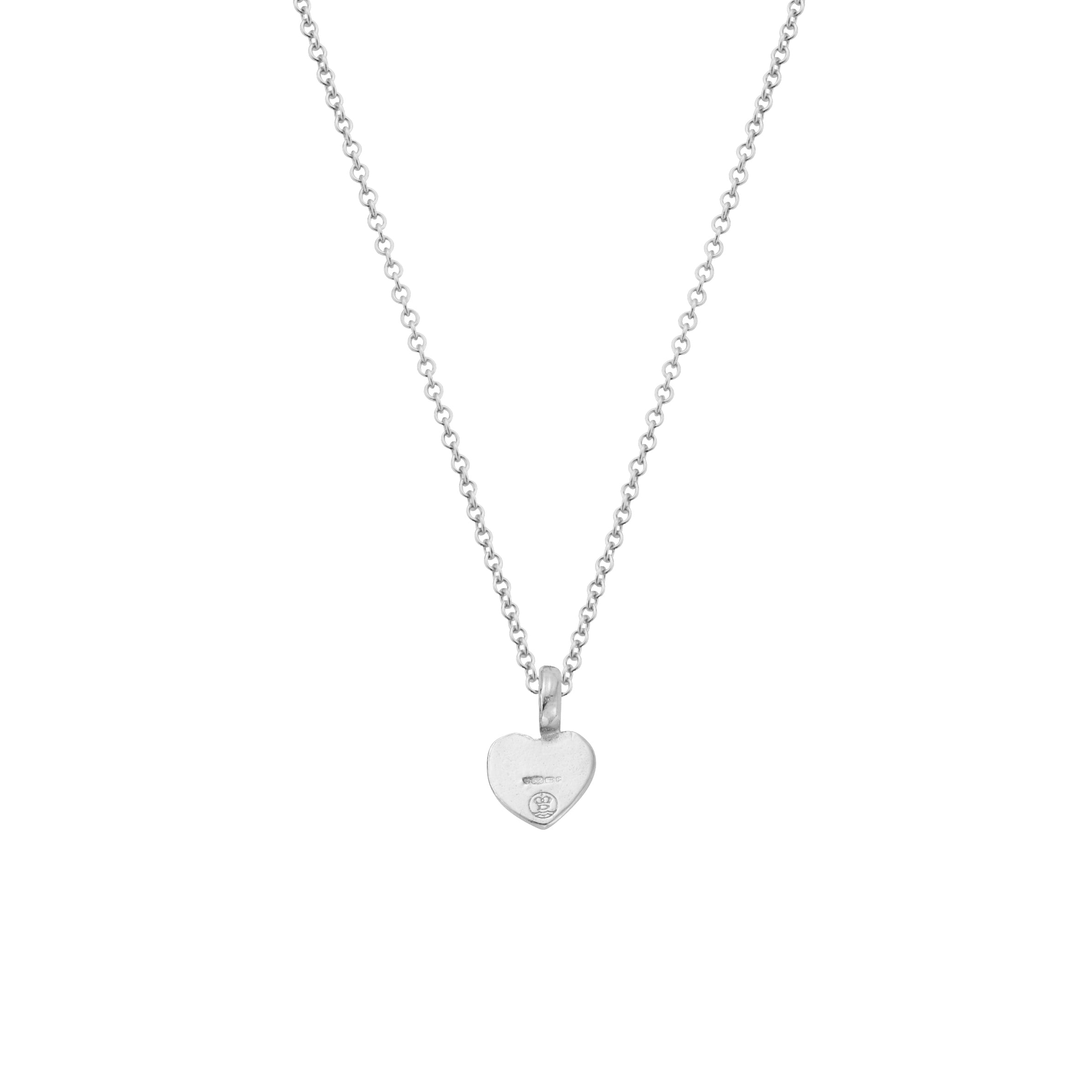 Silver Think of Me Heart Necklaces