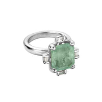 DENALI White Gold Emerald & Diamond Claw Ring