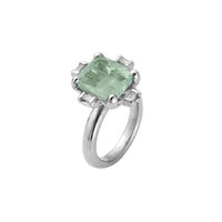 DENALI White Gold Emerald & Diamond Claw Ring