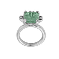 DENALI White Gold Emerald & Diamond Claw Ring