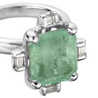 DENALI White Gold Emerald & Diamond Claw Ring