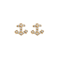 Gold Diamond Little Anchor Ear Charm Set