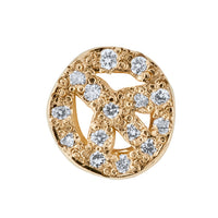 Gold Diamond Little Peace Ear Charm Set