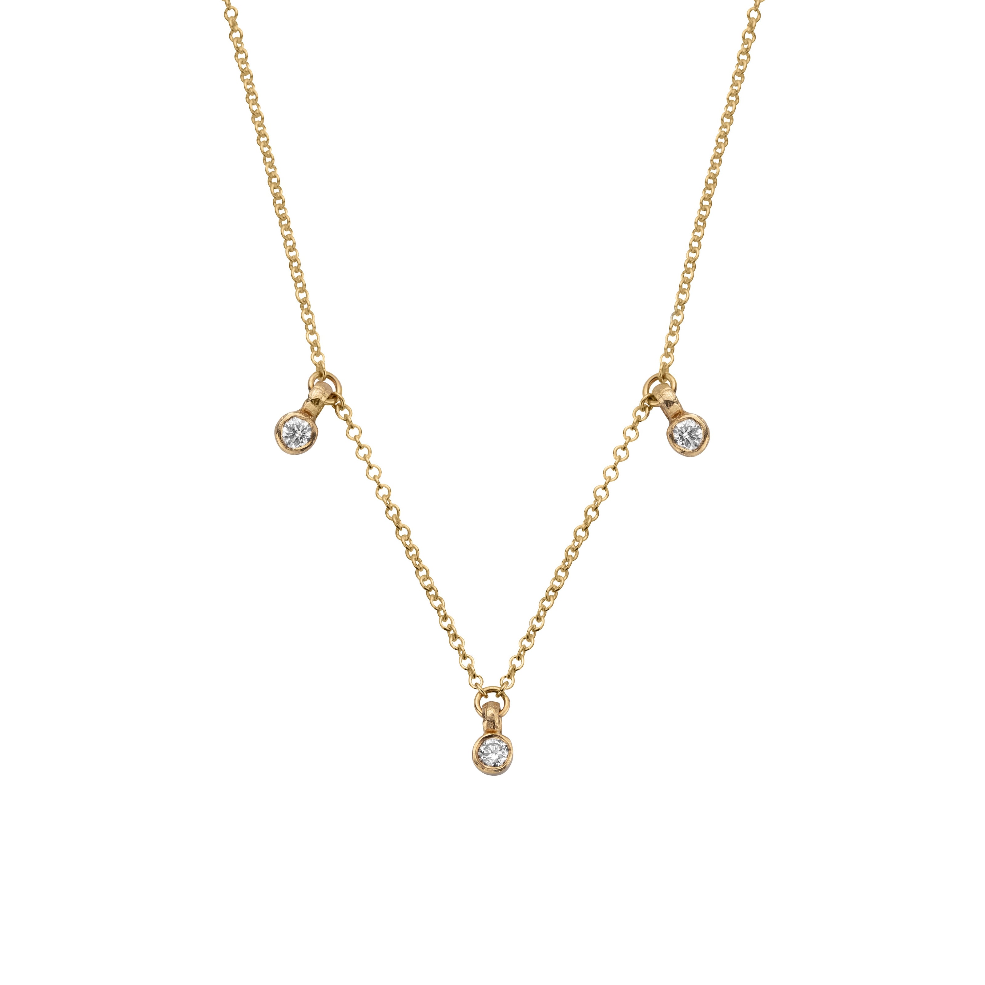 Gold Trio Diamond Necklace