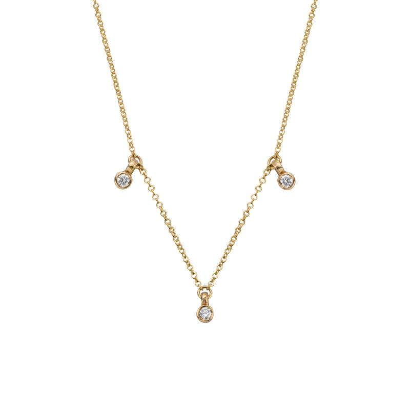 Gold Trio Diamond Necklace