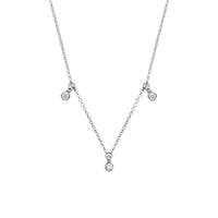 Silver Trio Diamond Necklace