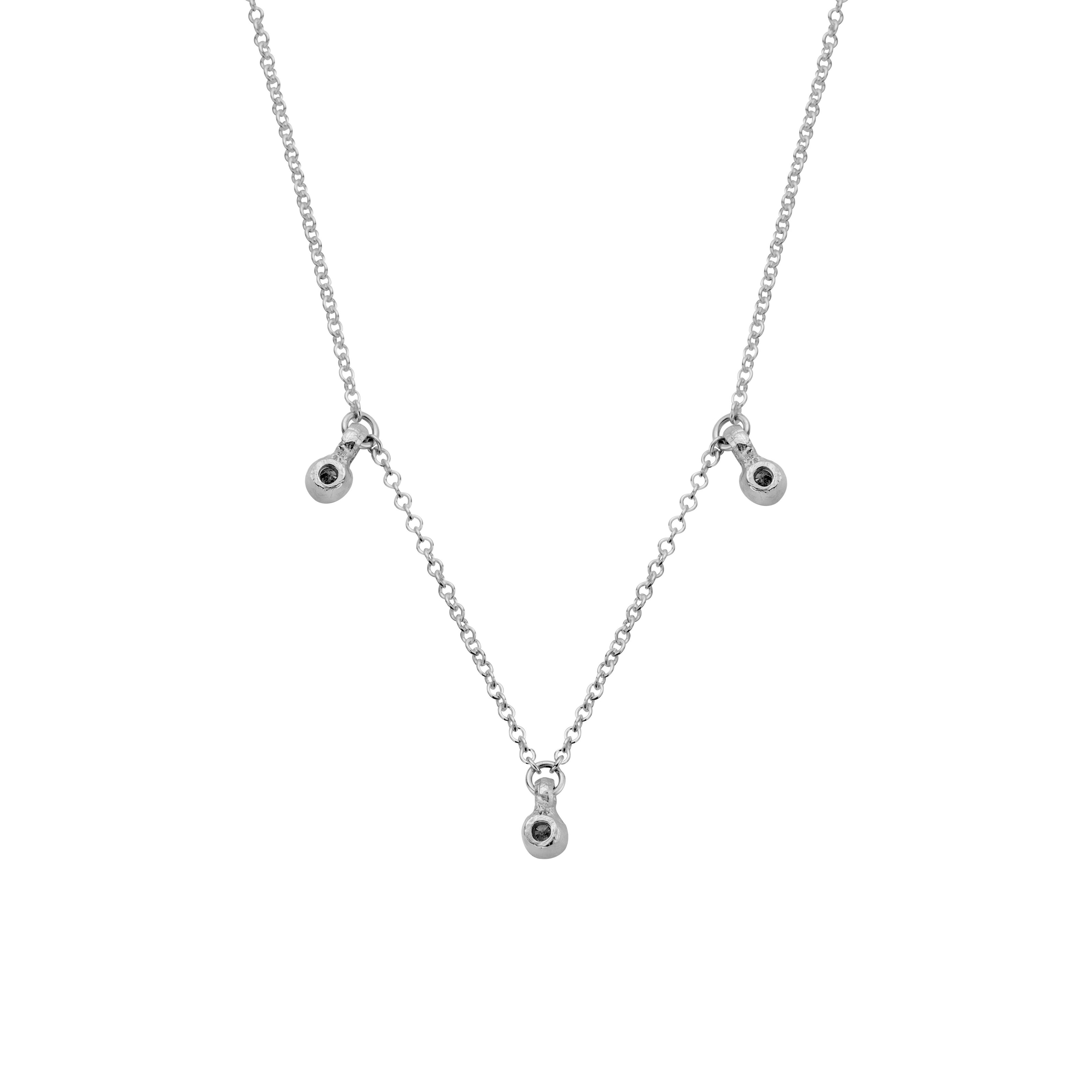 Silver Trio Diamond Necklace