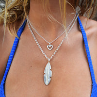 Silver Mini Open Heart Necklace