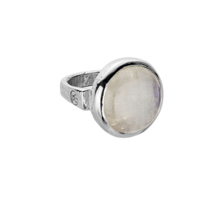 Silver Moonstone Maxi Mood Ring
