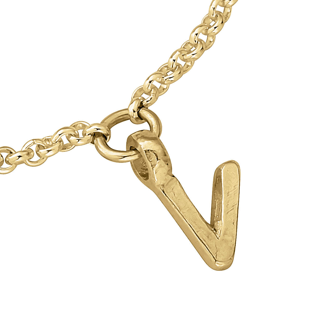 Gold Fixed Alphabet Chain Bracelet