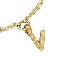 Gold Fixed Alphabet Chain Bracelet