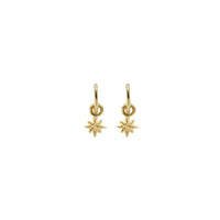 Gold Tiny Cupid Hoops With Baby North Star Charms