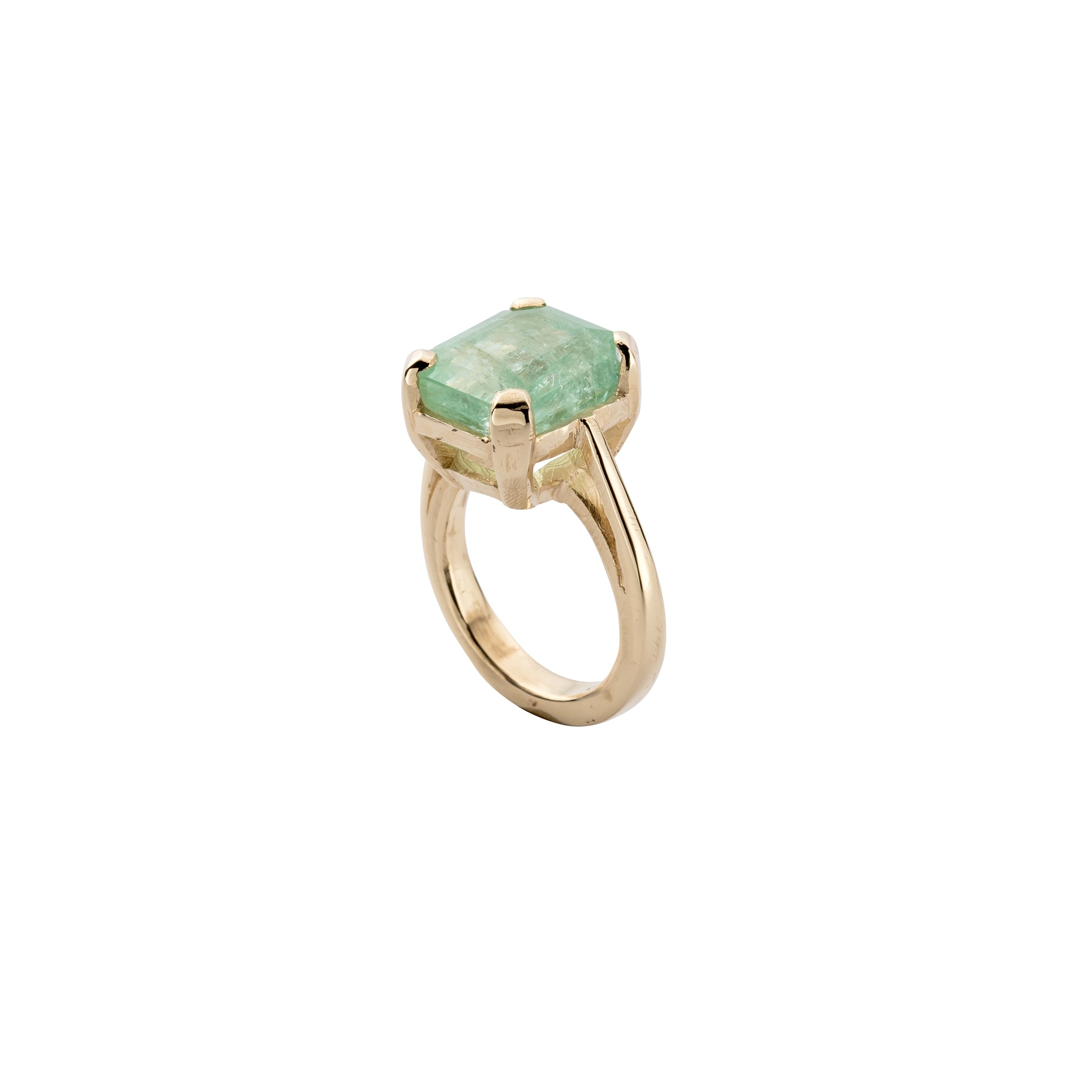 EIRENE Gold Emerald Claw Ring