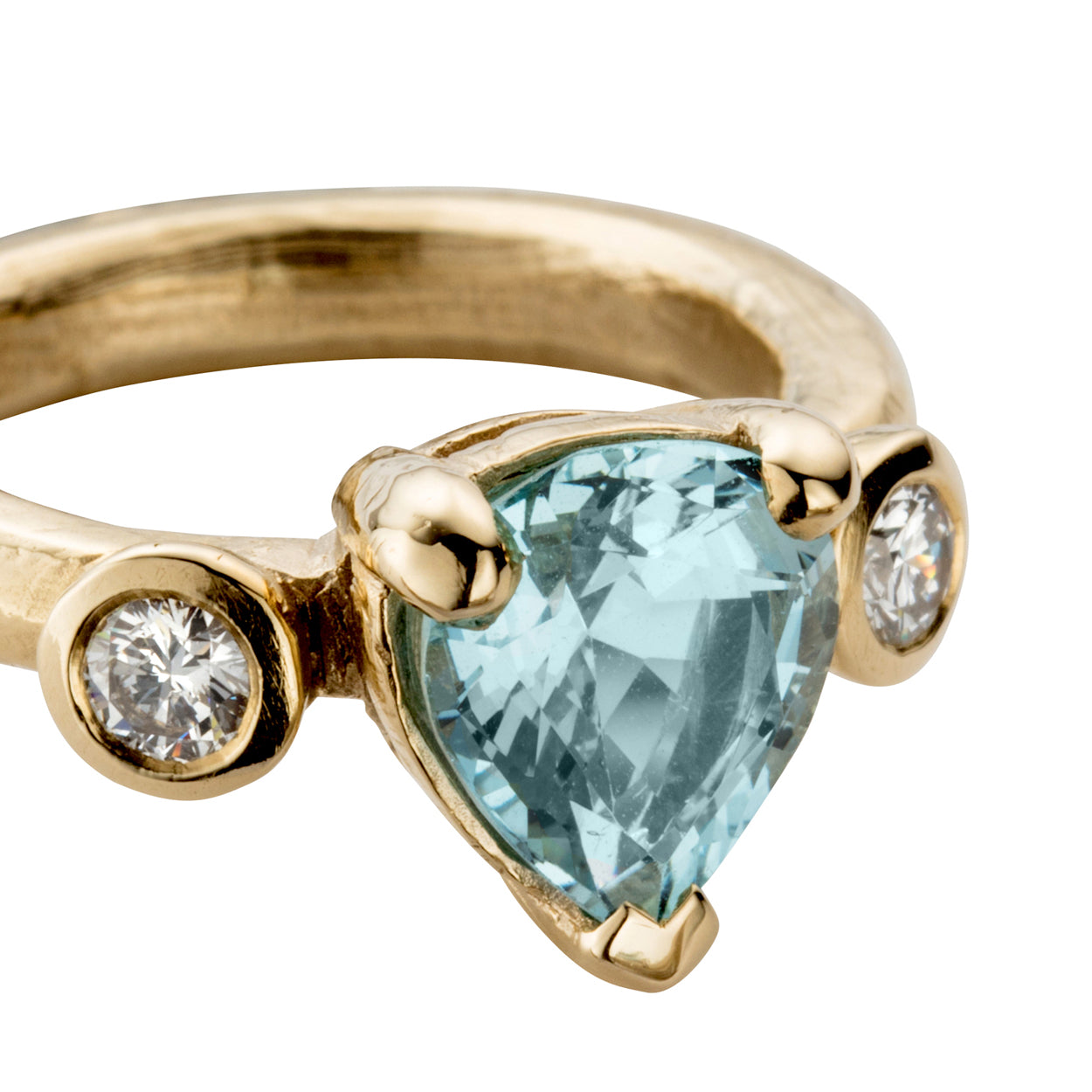 ERATO Gold Aquamarine & Diamond Ring