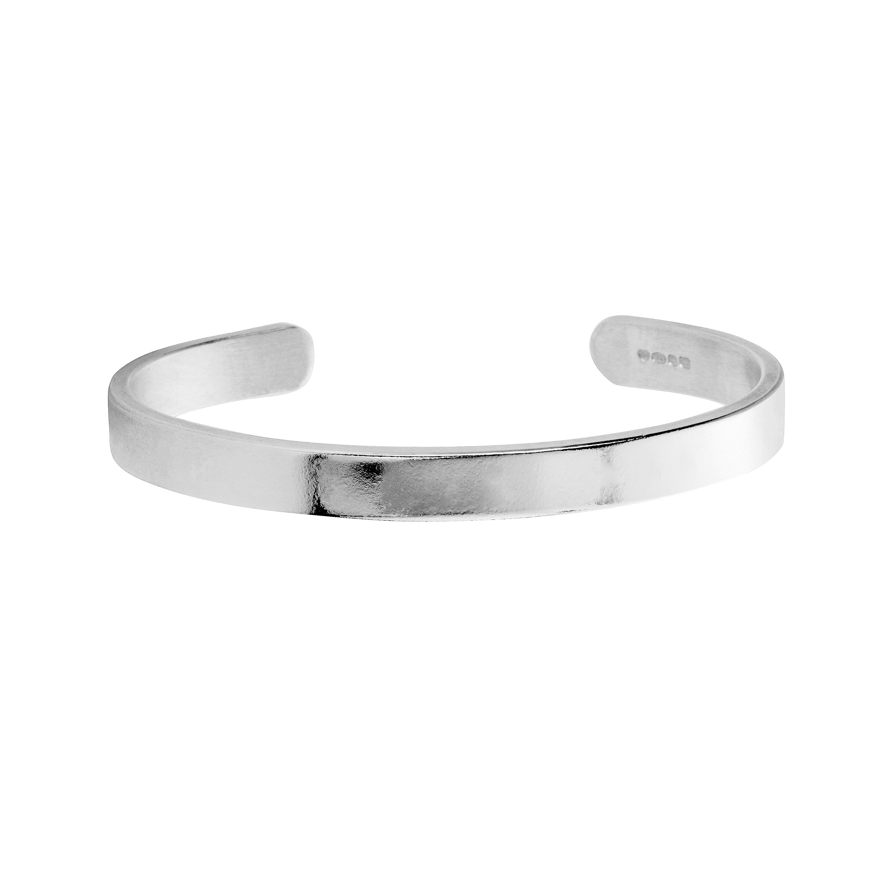 Silver Luxury Signature Bangle with Handwriting