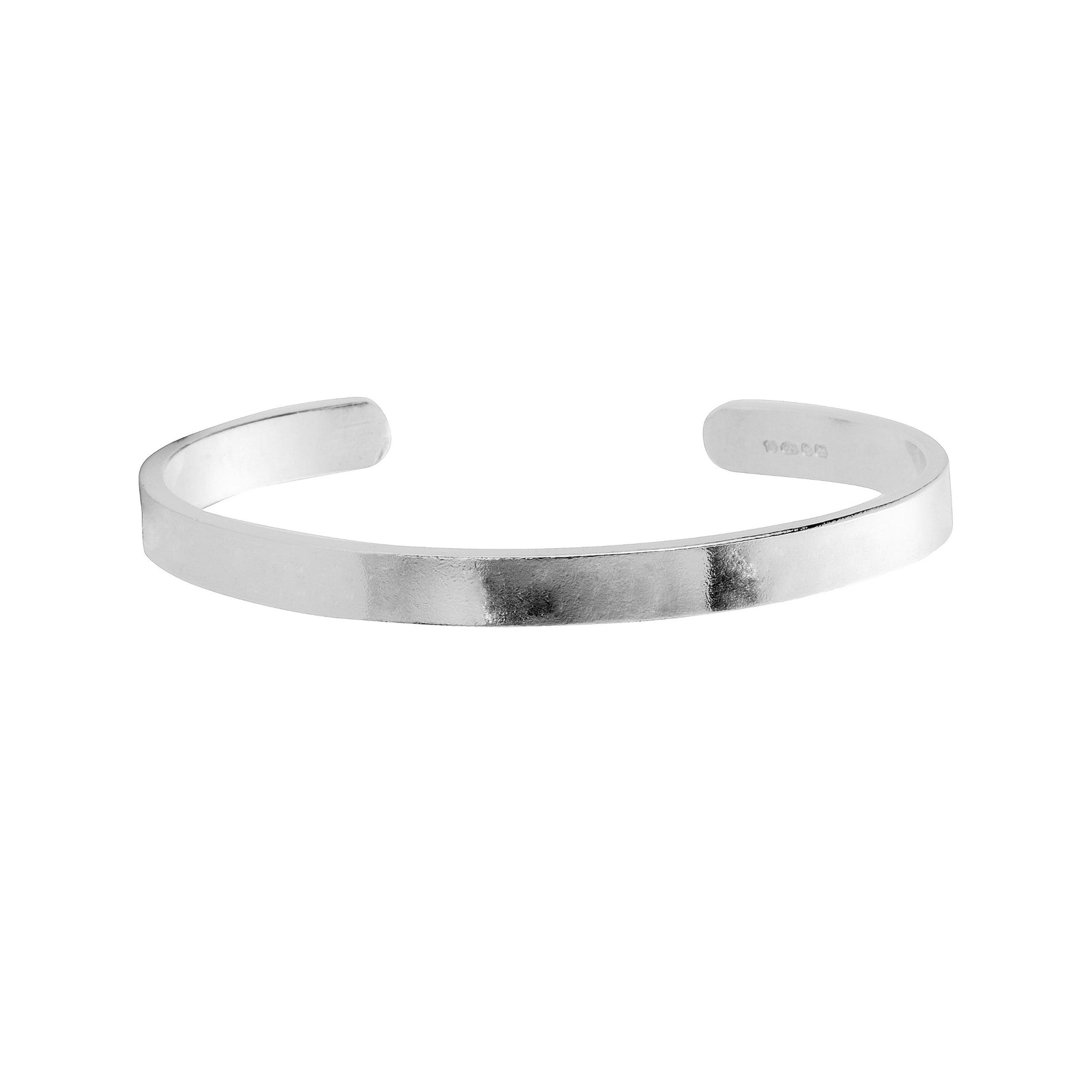 Silver Standard Signature Bangle With Handwriting