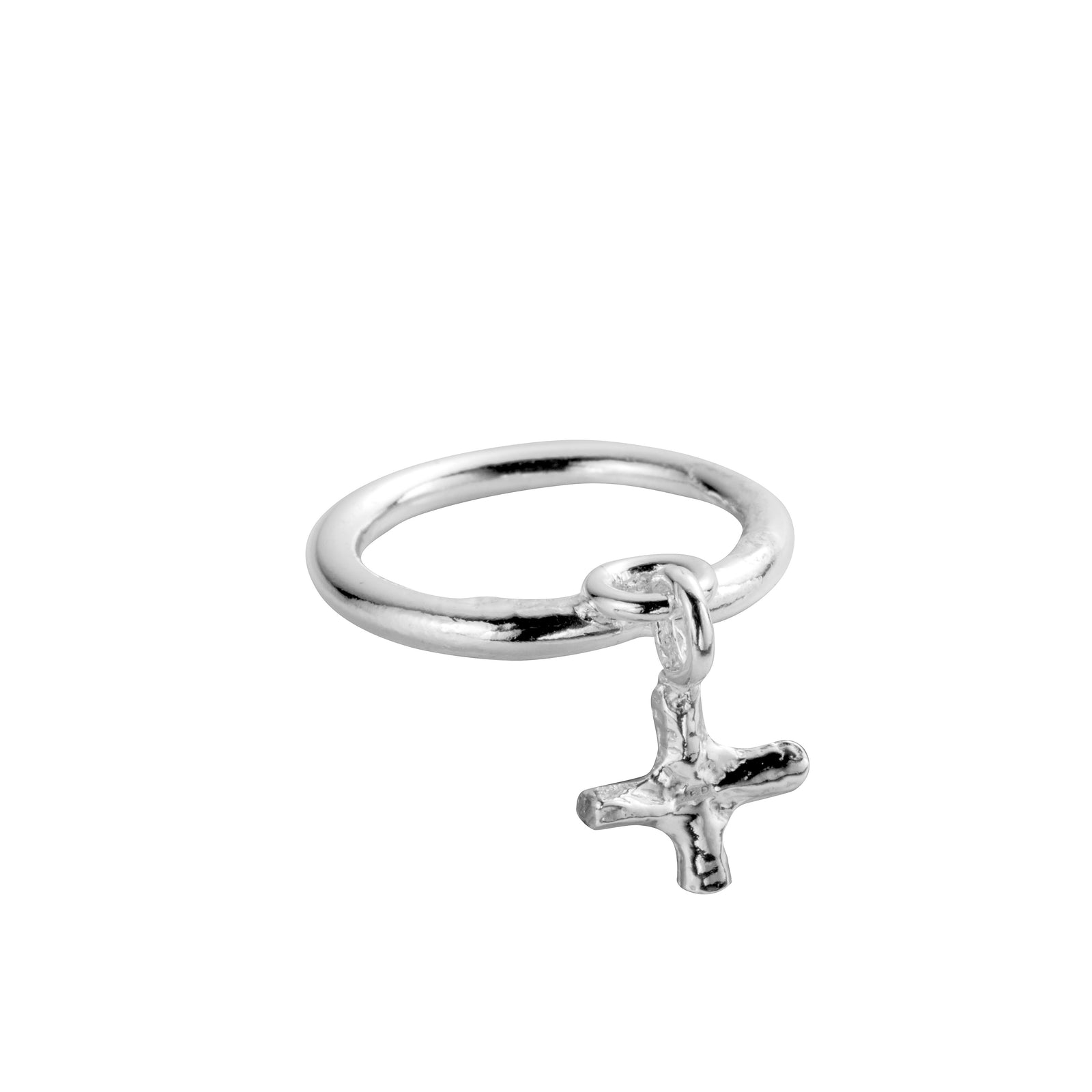 Silver Falling Mini Kiss Ring