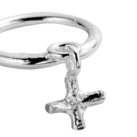Silver Falling Mini Kiss Ring